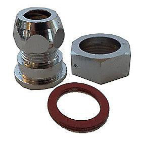 Forskruning til kobberrør 3/4" x 10 mm forkromet - 1