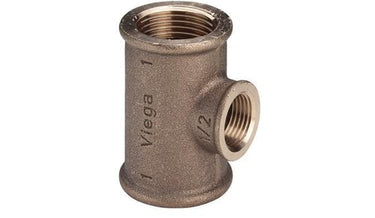 Viega T-stykke 1 1/4" x 3/4" x 1 1/4" rødgods - 1