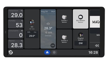 Shelly Wall Display X2i Sølv - WiFi touch skærm - 1