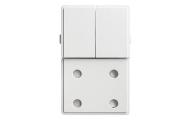 dobbel stikkontakt +s hvid 2-pol m/afbryder 1,5m - 1