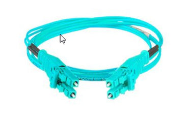 Duplex fiber patch cord OM3 LSZH LC Push Pull konnektors. Standard IL 1m - 1