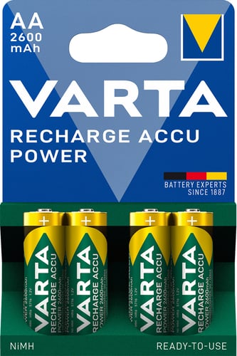 Varta batteri genopladelig Power AA 2600mAh 4-PAK - 1