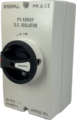 Kripal DC-forsyningsadsk. 32A 1200VDC 4P IP66 -25/+85C grå/sort - 1