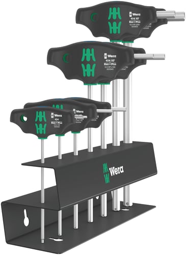Wera 454/7 HF Set 2 Skruetrækkersæt tværgrebs Hex-Plus med holdefunktion 7 dele - 1