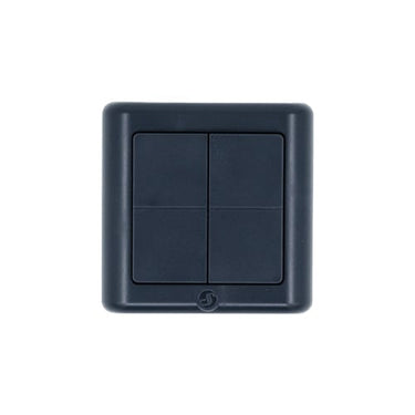 Shelly BLU Wall Switch 4 ZB DK Koksgrå - Batteritryk til dansk afbrydersystem - 1