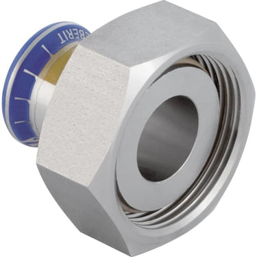 Geberit Mapress overgang rf m/ omløber i kromnikkelstål (gas) d=22mm G=1 1/8″ - 1
