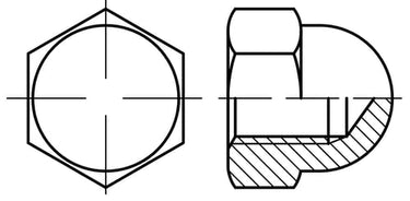 M18 DIN 1587-6 FZB Topmøtrik 50 stk - 1