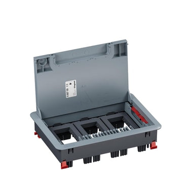 Gulvboks horisontal med låg 12 modul plast beton - 1