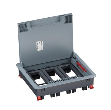 Gulvboks horisontal med låg 18 modul plast beton - 1