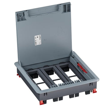 Gulvboks horisontal med låg 24 modul plast beton - 1