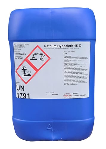Sodium hypochlorite solution 15% 20 kg - 1