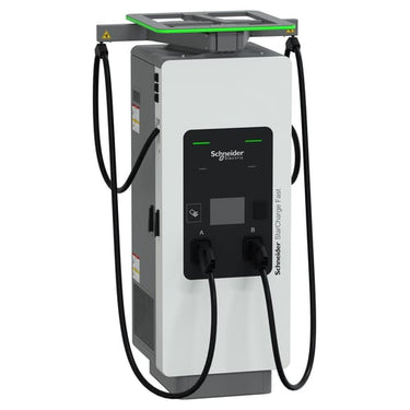 Lynlader, Schneider StarCharge Fast 180, 120kW ladestation, 2 x CCS2, 3,8m kabel med kabelstyring, kreditkortlæser - 1
