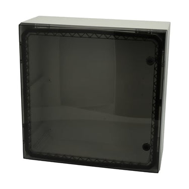 Vægskab ARCA 500x500x210 UL lablet med transparent dør 2 låse uden monteringsplade RAL7035 IP66 - 1