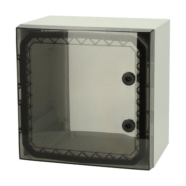 Vægskab ARCA 300x300x210 UL lablet med transparent dør 2 låse uden monteringsplade RAL7035 IP66 - 1