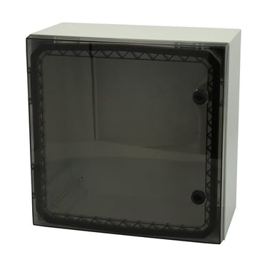 Vægskab ARCA 400x400x210 UL lablet med transparent dør 2 låse uden monteringsplade RAL7035 IP66 - 1