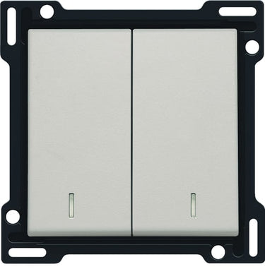Tangent dobbelt med linse light grey - 1
