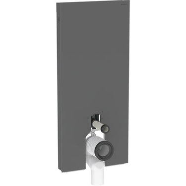 Geberit Monolith cisternemodul t/gulvst. toilet 114cm frontpaneler af glas: sort/børstet aluminium - 1