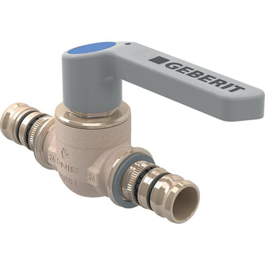 Geberit Mepla kugleventil m/betjeningshåndtag CuZn21Si3P d=32mm PN=10bar - 1