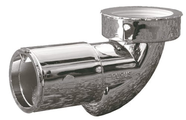 Purus PUM bundventil-vinkel 40mm x 11/4-1.1/2" med lugtspærre Krom - 1