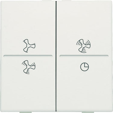 Tangent med ventilations-symboler til trådløst 4-tryk white - 1