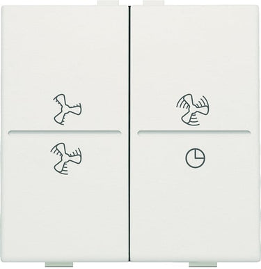 Tangent med ventilations-symboler til trådløst 4-tryk white - 1