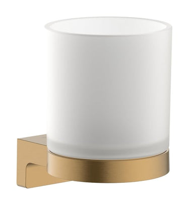 hansgrohe AddStoris S bægerholder PVD metal/glas ø68mm m/glas børstet bronze - 1