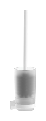 hansgrohe AddStoris S toiletbørste metal/glas holder/skål mat hvid - 1