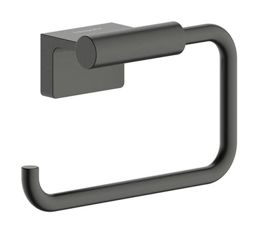 hansgrohe AddStoris S toletpapirholder PVD metal 141mm u/låg børstet sort krom - 1