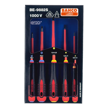 Bahco Skruetrækkersæt 5 dele PZ/LK 1000V BE-9882S - 1