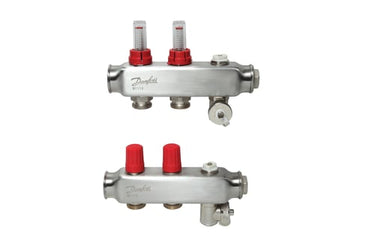 Danfoss gulvvarmemanifold 2+2 SSM med flowmeter - 1