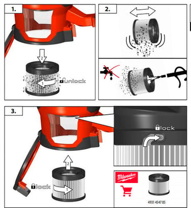 Folde filter t/støvsuger - 1