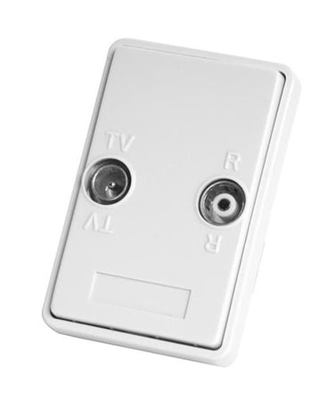 Antenneudtag slutdåse R/TV FREJA T0B hvid - 1
