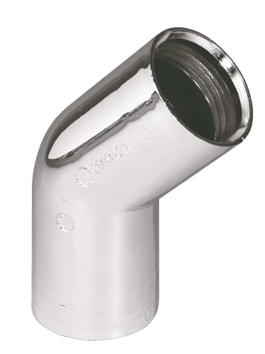 Purus vinkel 45° 32 mm forkromet PP/TPE - 1