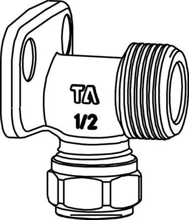 Dækvinkel 12mm 3/4" n chrom - 1