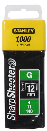 Stanley hæfteklammer type g 12 mm x 1000 stk - 1