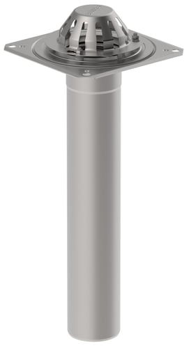 BLÜCHER tagafløb til selvfald og tagfolie høj model 280 x 280 mm Ø110 mm - 1