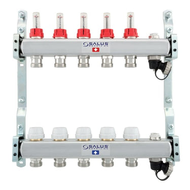 Salus gulvvarmemanifold 11-kreds med flowmeter - 1