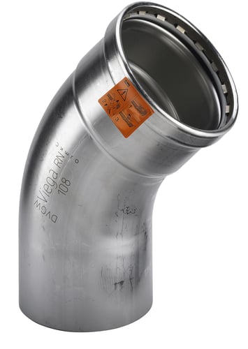 Viega Sanpress Inox XL bøjning 45° 88,9 Rustfritstål/blank 482695 - 1
