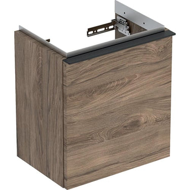 Geberit Icon vaskeskab 370 x 279 x 415 mm 1 låge nøddetræ højkomprimeret trelags-spånplade melamin træstruktur - 1