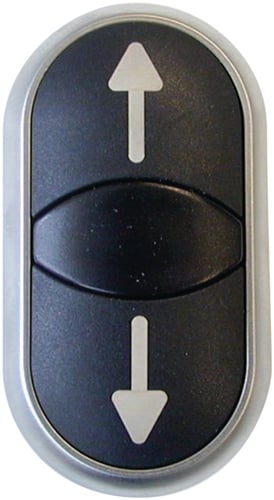 M22-DDL-S-X7/X7 - Dobbelttryk mlys sort m pil op - 1
