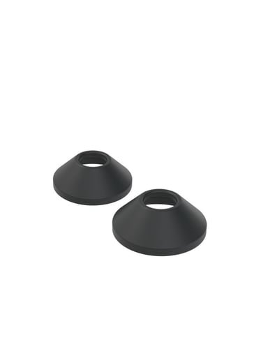 Oras vægrosetsæt 70mmx3/4 Sort mat - 1