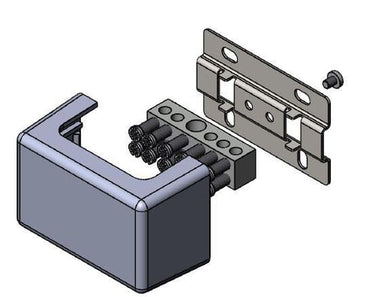 Potentialudligningsskinne med metal sokkel og cover 1x 6-25mm2/ 5x1,5- 6 mm2 - 1
