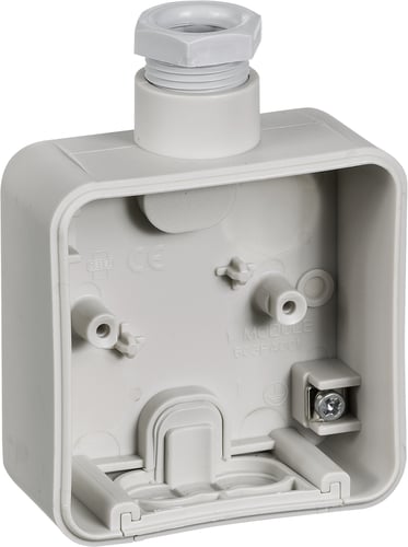 OPUS 74 underlag 1 modul med 1 forskruning M20 lysegrå - 1