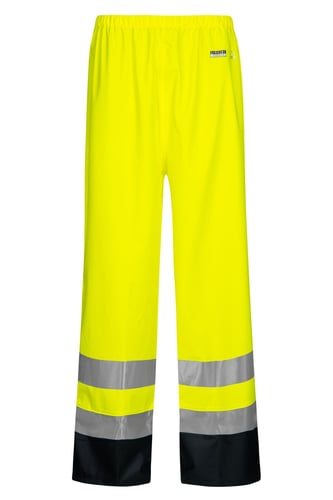 Brandhæmmende Hi-Vis regnbukser i PU kvalitet str XL - 1