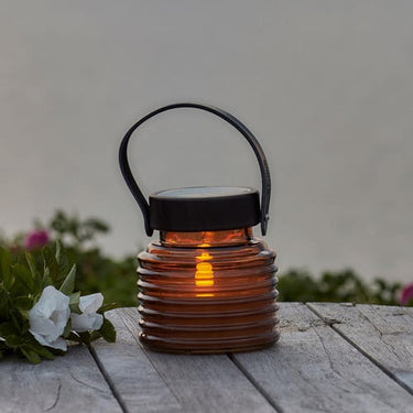 Aston Solar Krukke Ø12xH12cm Rav/Sort/Brun - 1