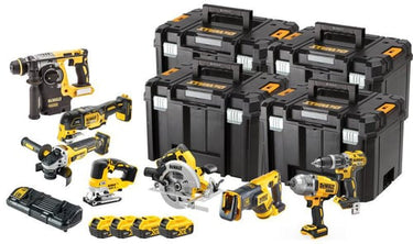 Dewalt 18V XR Sæt med 8 maskiner inkl batterier og lader - 1