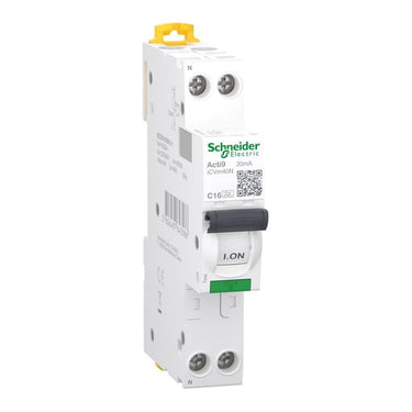Kombiafbryder HPFI RCBO Acti9 iCVm40N 1P+N 16A C-karakteristik 6000kA type A 30mA - 1