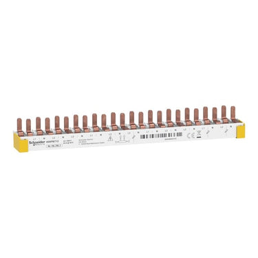 Samleskinne Acti9 63 A 3L+N 12 moduler 9mm modulafstand bundtilslutning - 1
