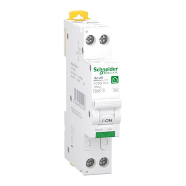 Kombiafbryder HPFI RCBO Resi9 1P+N 16A C-karakteristik 6000kA type A 30mA 18mm - 1