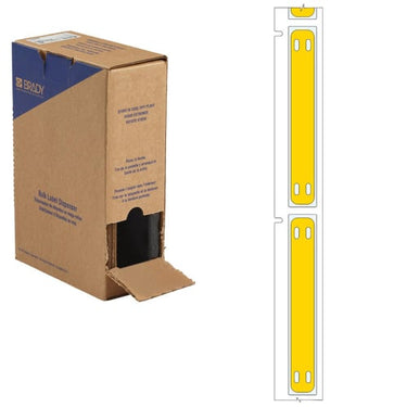 Gul bulk kabelmærke til M611 M610 og M710 10x75 mm BM-10x75-7643-YL-L m. 250 mærker - 1